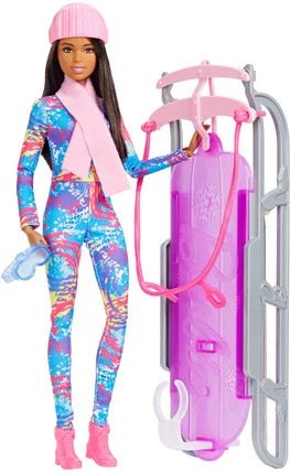 Barbie - Barbie Wintersportpuppe mit Schlitten