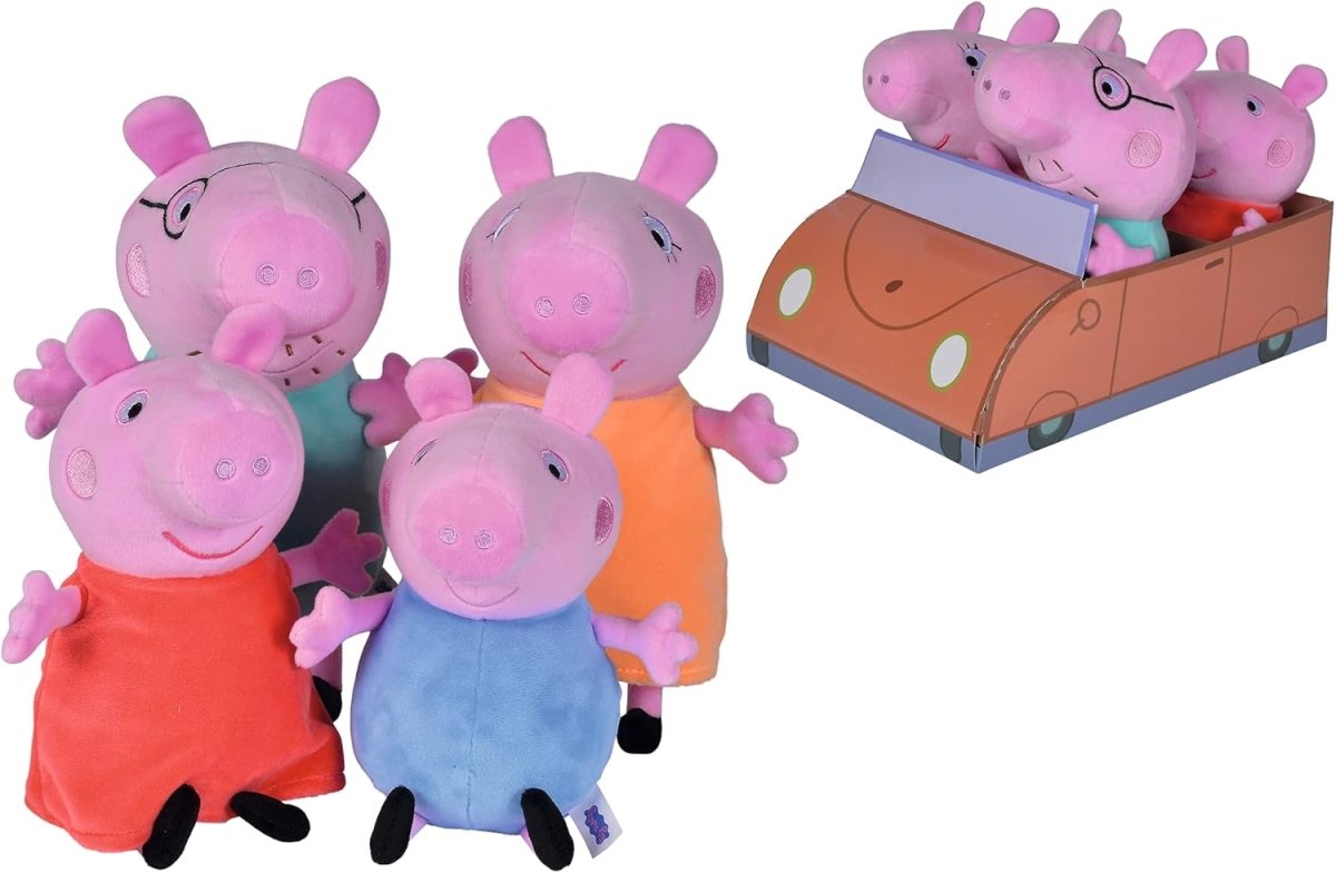 Simba Peppa Pig 4-tlg. Familienset im Auto