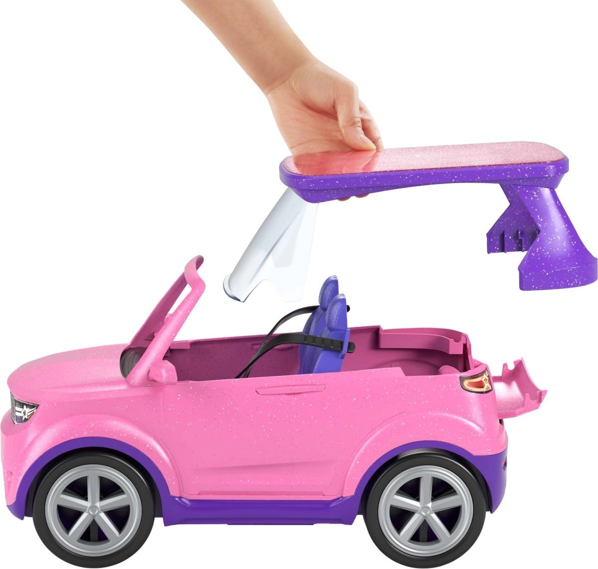 Mattel - Barbie - Bühne Frei für große Träume - SUV Auto inkl. Bühne und Zubehör