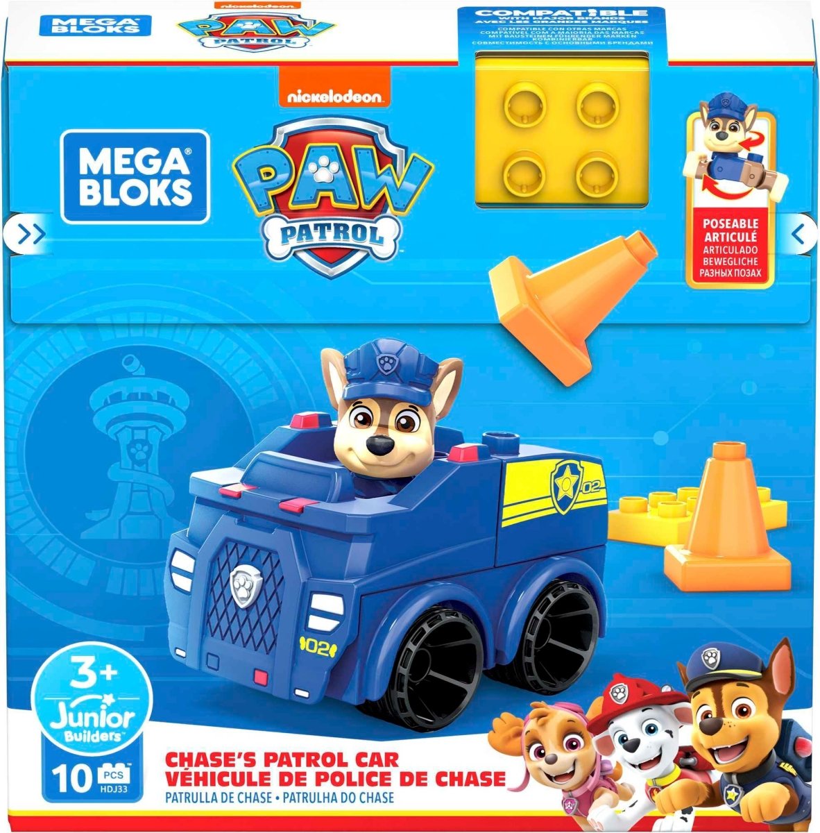 Mattel - Mega Bloks - PAW Patrol Chases Streifenwagen