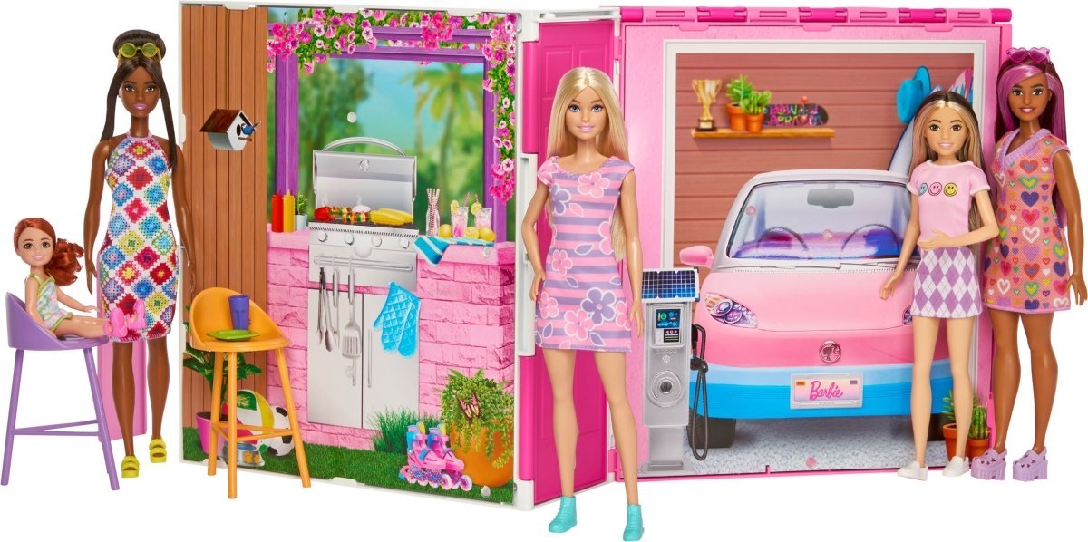 Barbie Ferienhaus Spielset, mit Accessoires und Puppe