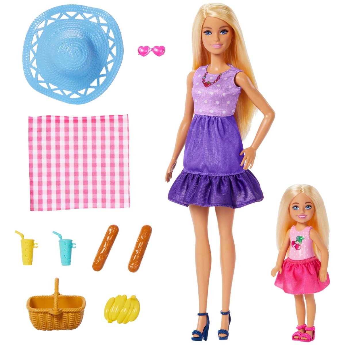 Barbie – Family & Friends Picknick-Spielset mit 2 Puppen