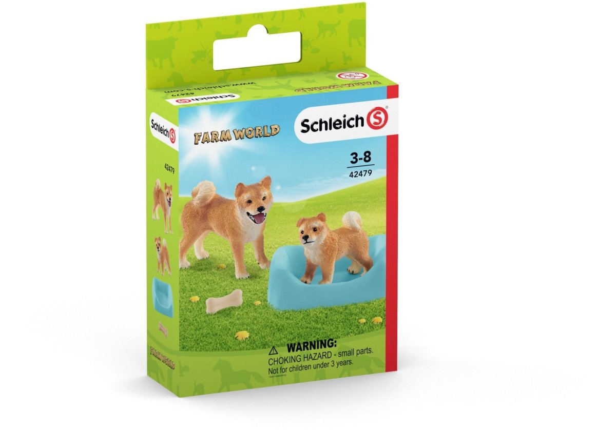 Schleich - Farm World - Shiba Inu Mutter und Welpe 42479
