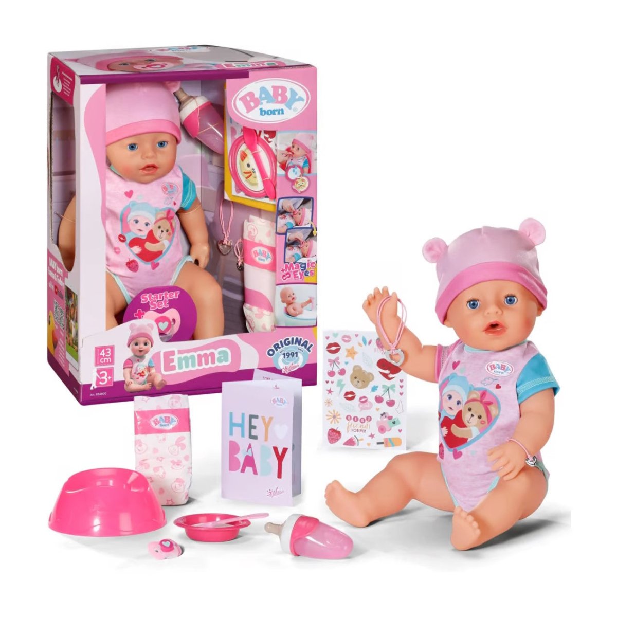 BABY born Bundle – Emma 43 cm Puppe + Puppenbuggy