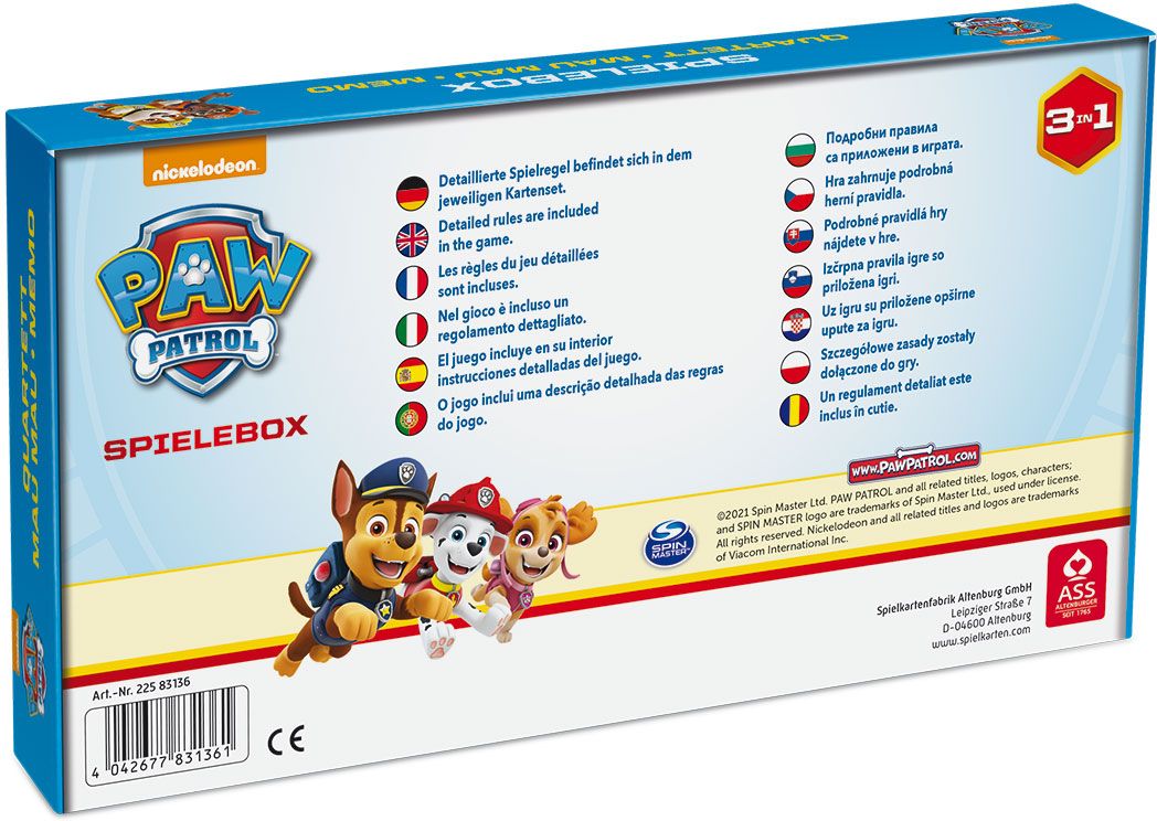 Spielkarten - Paw Patrol - Spielebox.