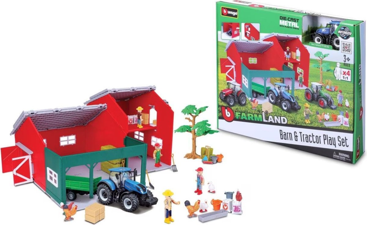 BBURAGO – Farmland Spielwelt mit Farmhaus & FENDT oder New Holland Traktor