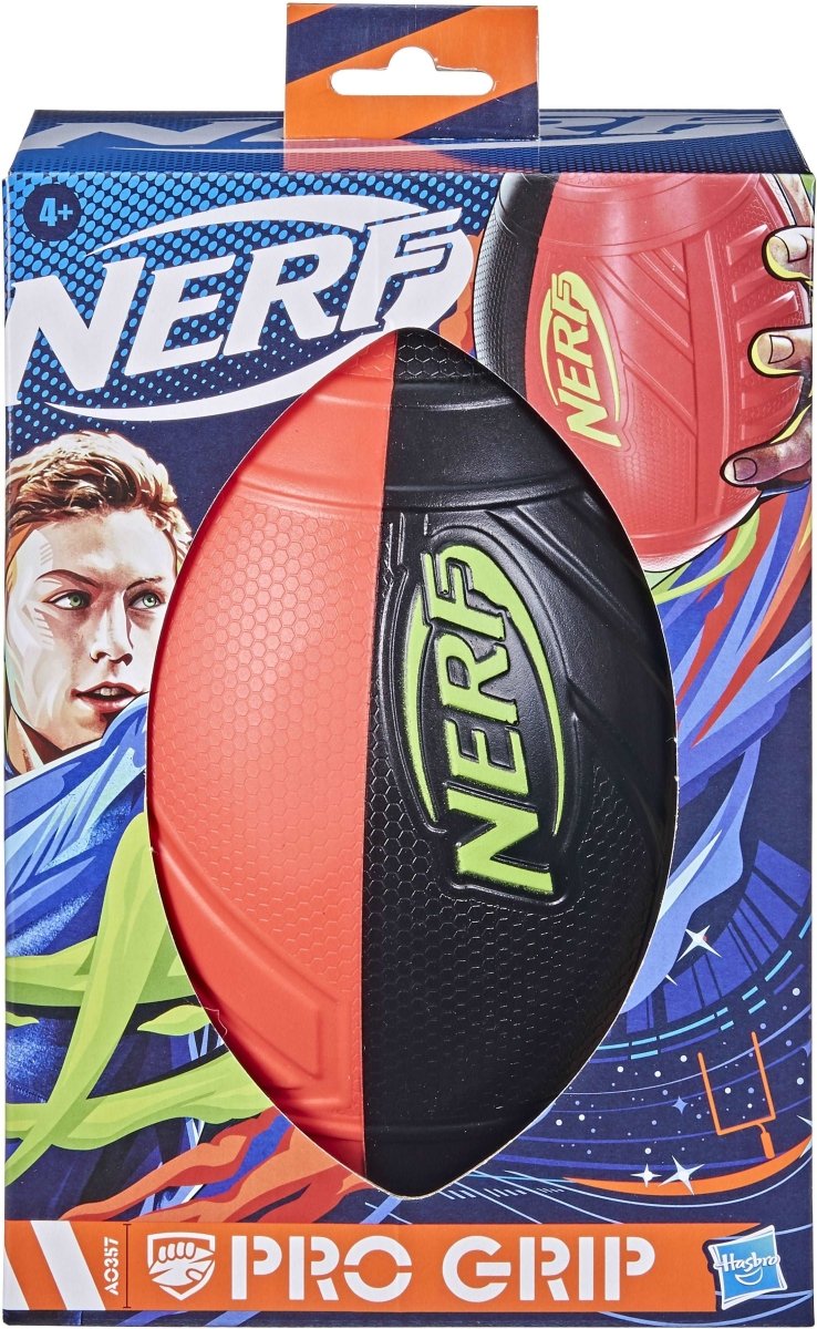 Hasbro - Nerf Pro Grip Football Rot/Schwarz.