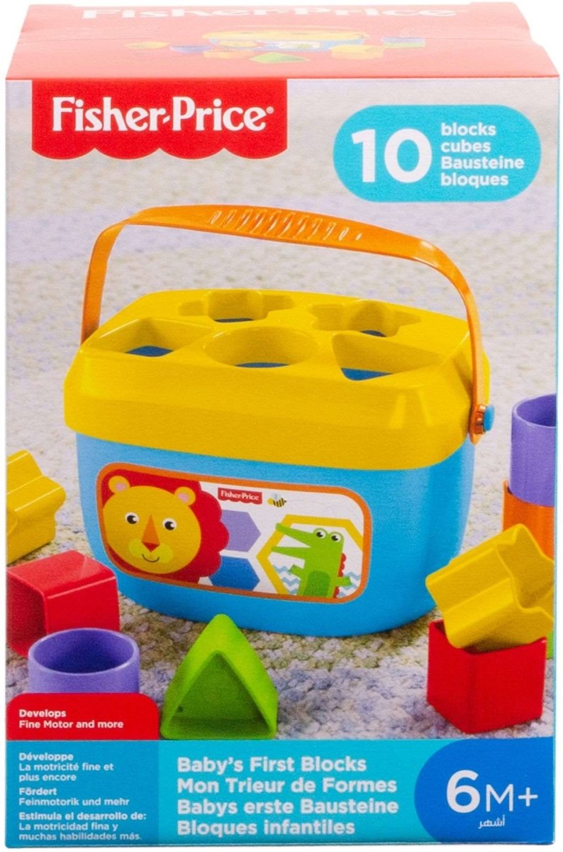 Fisher-Price - Babys erste Bausteine, Motorikwürfel, Steckspiel, Bauklötze, Steckwürfel.