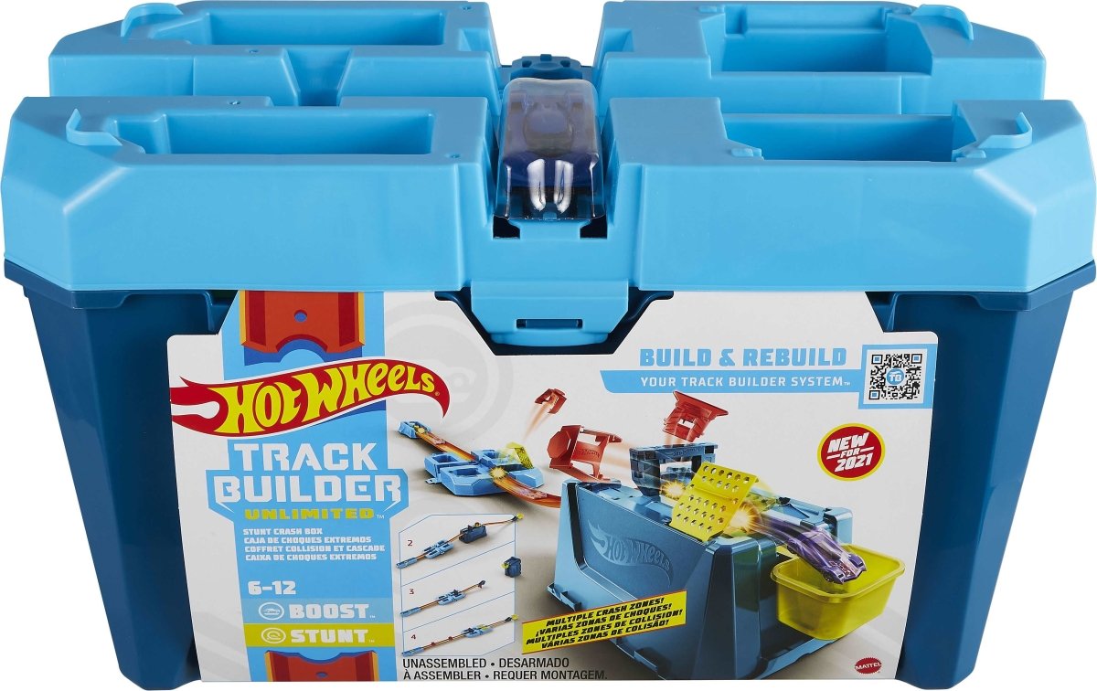 Mattel - Hot Wheels Track Builder Unlimited Mega Crash Stunt Box - Spielzeugautos