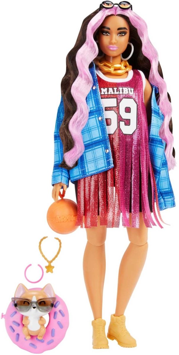 Mattel - Barbie Extra Puppe Basketball Jersey - Puppen