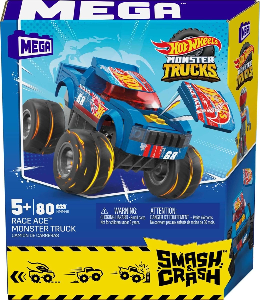 Mega Bloks - Hot Wheels Smash-und-Crash Race Ace Monster Truck