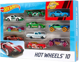 Hot Wheels - Set mit 10 Fahrzeugen im Maßstab 1:64