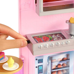 Mattel - Barbie - Restaurant inkl. Puppe, blond, Barbie Bistro mit Zubehör