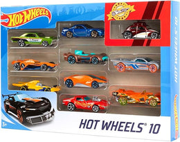 Hot Wheels - Set mit 10 Fahrzeugen im Maßstab 1:64