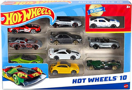 Hot Wheels - Set mit 10 Fahrzeugen im Maßstab 1:64