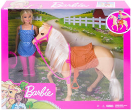 Barbie - Pferd mit Puppe