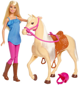 Barbie - Pferd mit Puppe