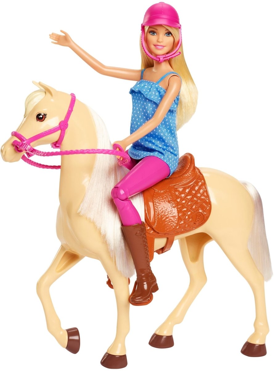 Barbie - Pferd mit Puppe