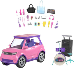 Mattel - Barbie - Bühne Frei für große Träume - SUV Auto inkl. Bühne und Zubehör