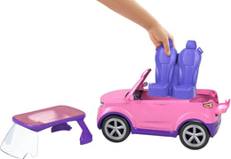 Mattel - Barbie - Bühne Frei für große Träume - SUV Auto inkl. Bühne und Zubehör