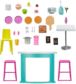 Mattel - Barbie - Restaurant inkl. Puppe, blond, Barbie Bistro mit Zubehör
