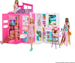 Barbie Ferienhaus Spielset, mit Accessoires und Puppe