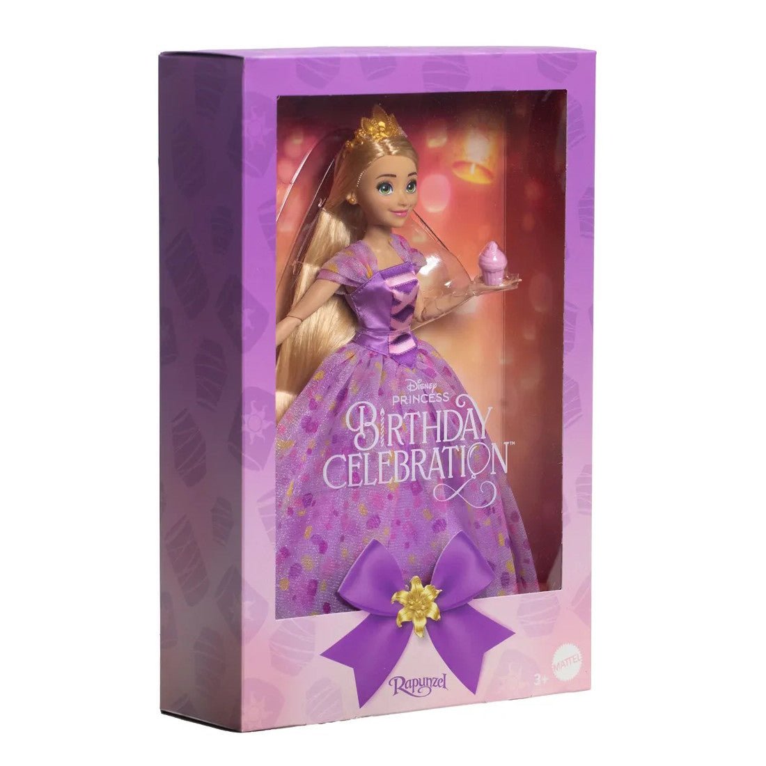 Disney Rapunzel Geburtstags-Puppe mit Kleid & Cupcake