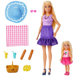 Barbie – Family & Friends Picknick-Spielset mit 2 Puppen