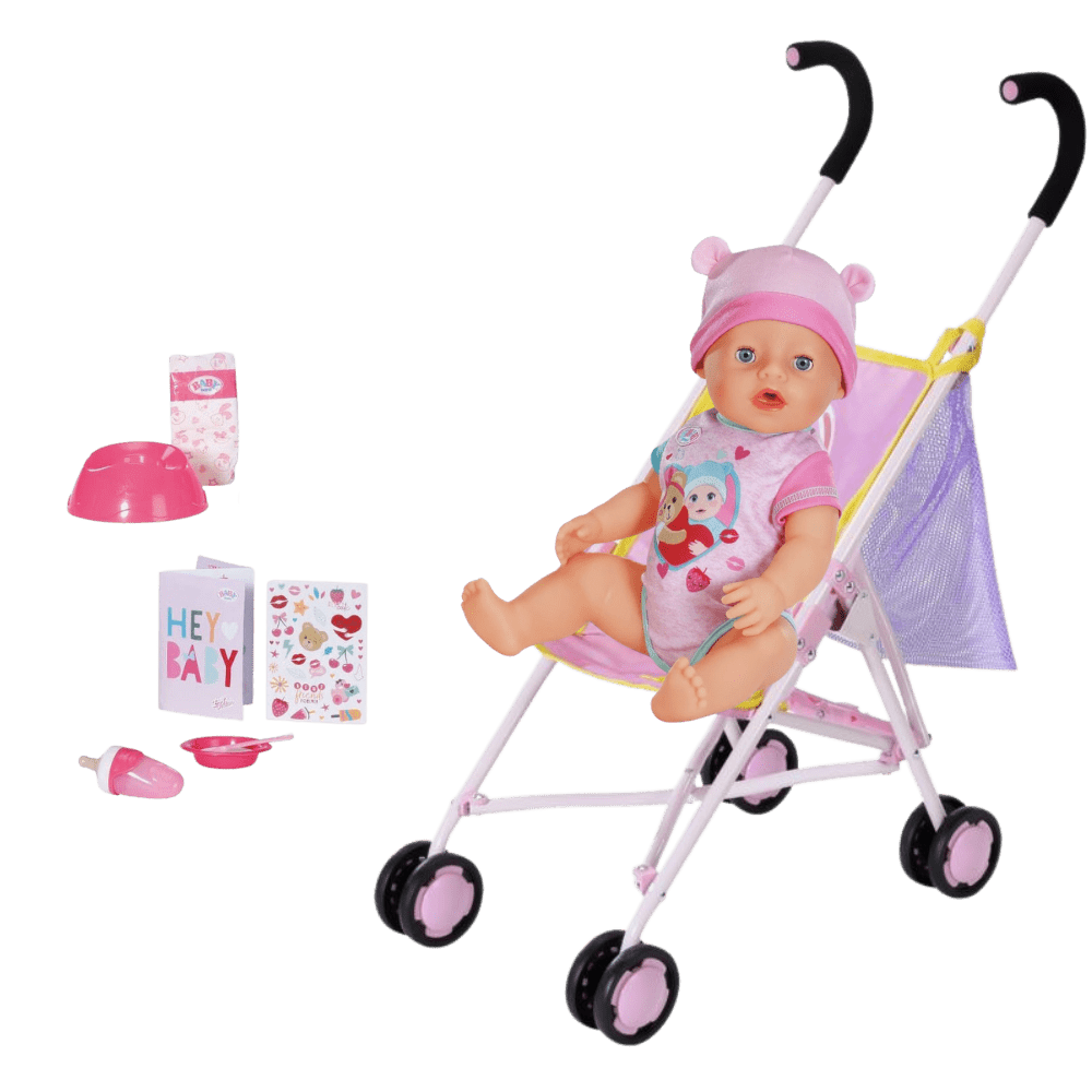 BABY born Bundle – Emma 43 cm Puppe + Puppenbuggy
