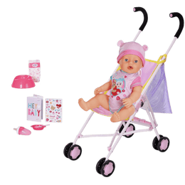 BABY born Bundle – Emma 43 cm Puppe + Puppenbuggy