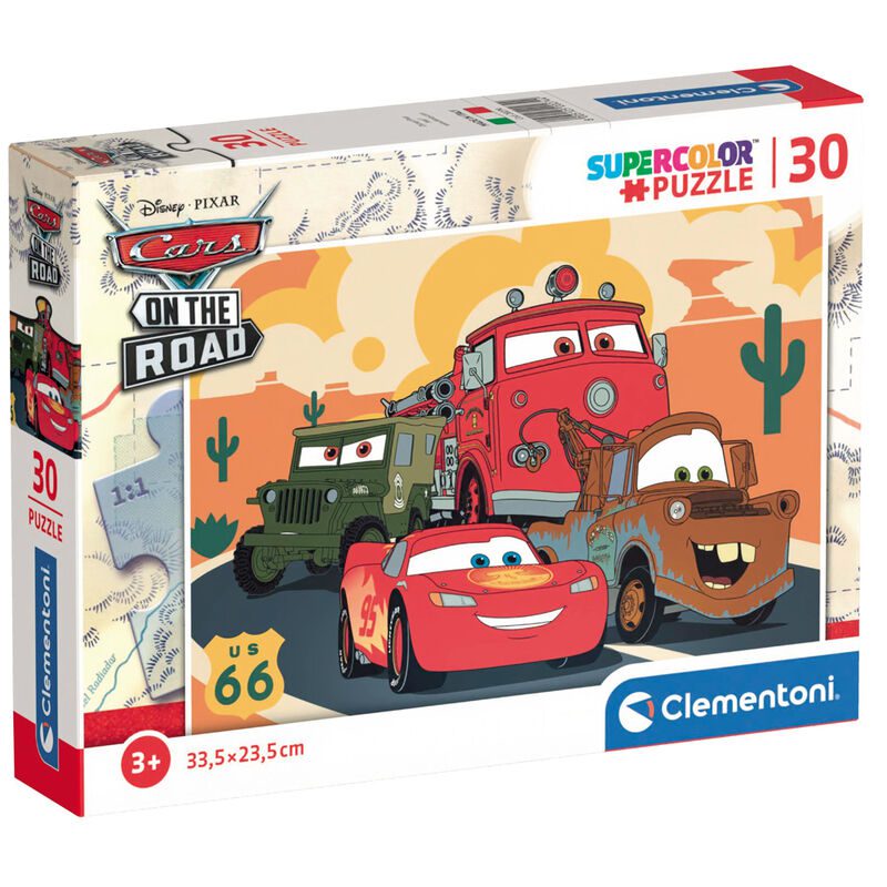 Clementoni Cars Puzzle – Supercolor, 30 Teile, ab 4 Jahren