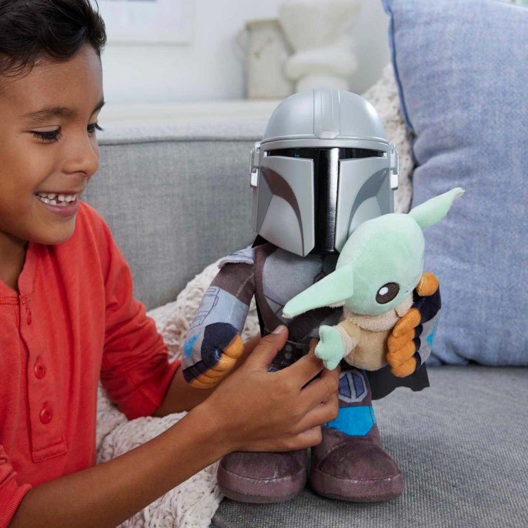 Mattel - Star Wars Clan Of Two: The Mandalorian Plush Set mit Sound (englisch)